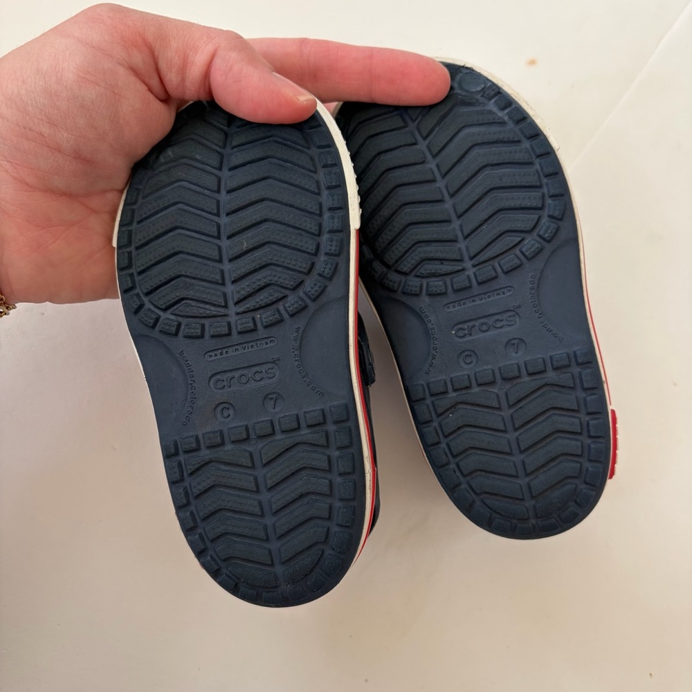 CROCS Kids Dark Blue Sandals toddler 7 - Picture 6 of 6